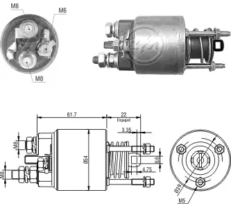 ВТЯГИВАЮЩЕЕ РЕЛЕ СТАРТЕРА 3595 ZM