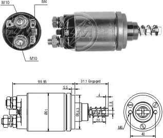 ВТЯГИВАЮЩЕЕ РЕЛЕ СТАРТЕРА 642 ZM