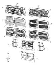 68213168AA Пистон решетки радиатора CHRYSLER