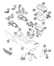 Отбойник крышки подлокотника 68242008AA CHRYSLER