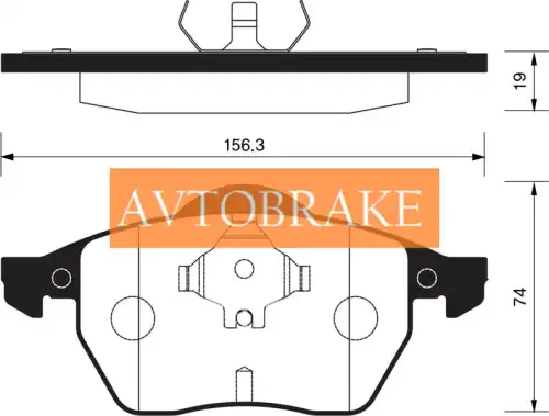 Тормозные колодки дисковые AVTOBRAKE AB1403