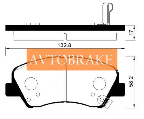 Тормозные колодки дисковые AVTOBRAKE AB8595