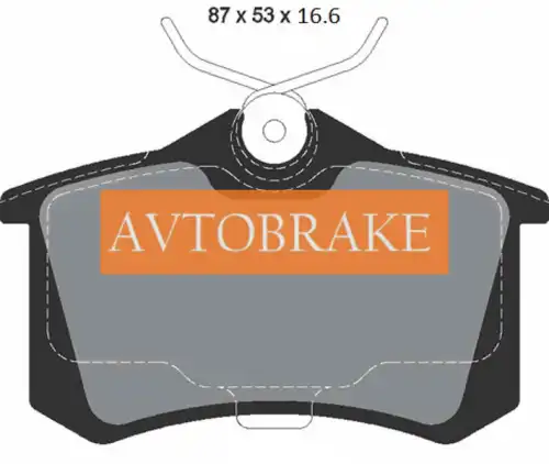 Тормозные колодки дисковые AVTOBRAKE AB1330
