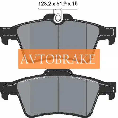 Тормозные колодки дисковые AVTOBRAKE AB1621