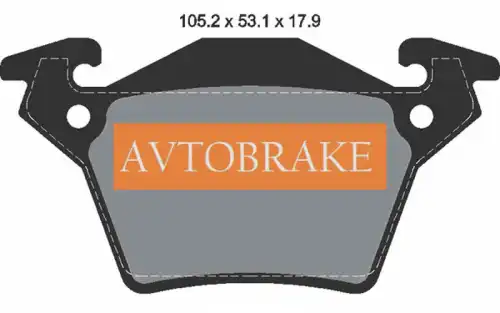 Тормозные колодки дисковые AVTOBRAKE AB1408