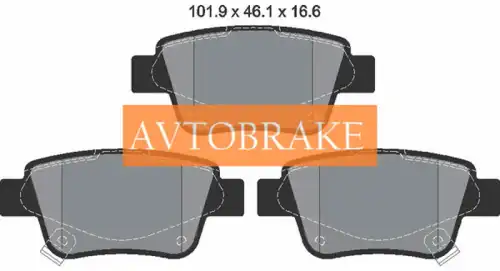 Тормозные колодки дисковые AVTOBRAKE AB3337