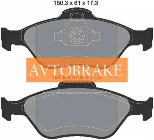 Тормозные колодки дисковые AVTOBRAKE AB1419