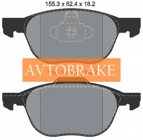 Тормозные колодки дисковые AVTOBRAKE AB1583