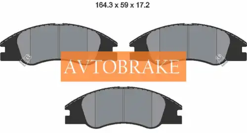 Тормозные колодки дисковые AVTOBRAKE AB3367