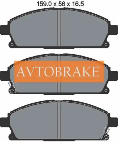 Тормозные колодки дисковые AVTOBRAKE AB3392