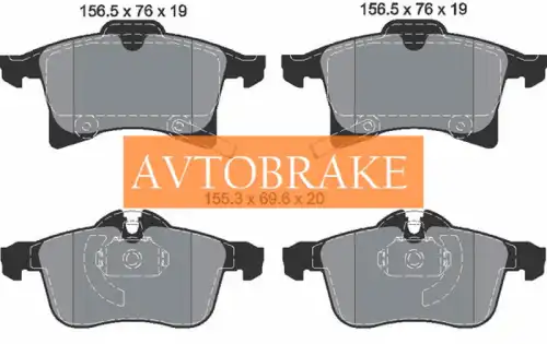 Тормозные колодки дисковые AVTOBRAKE AB1668