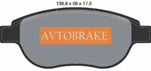 Тормозные колодки дисковые AVTOBRAKE AB1464
