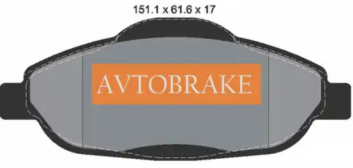 Тормозные колодки дисковые AVTOBRAKE AB1761