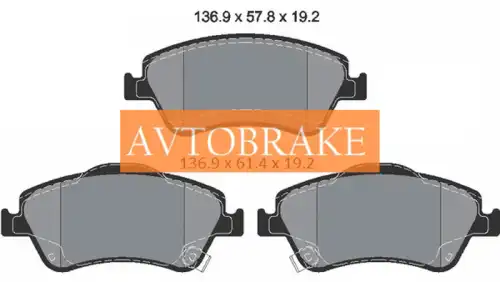 Тормозные колодки дисковые AVTOBRAKE AB3481