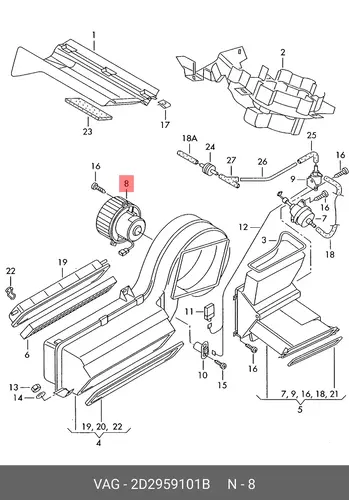 Gebl semotor 2D2 959 101 B VAG