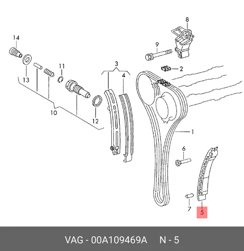 успокоитель цепи MB 00A 109 469 A VAG