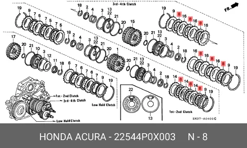 ШАЙБА 22544P0X003 HONDA