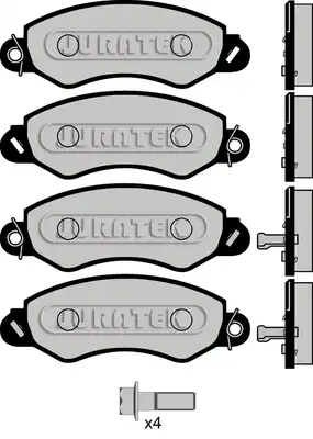 Тормозные колодки дисковые JURATEK JCP114