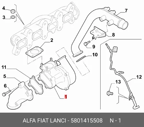 Турбокомпрессор 5801415508 FIAT