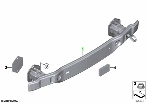Кронштейн бампера Зд 51127285515 BMW