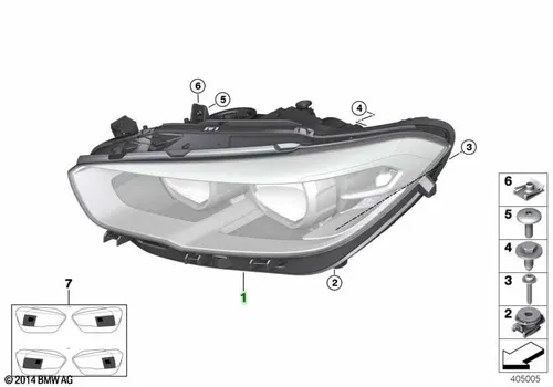 Фара BMW 63 11 7 358 392