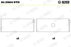 вкладыши PL ! \ MB W124/W201/W202 2.0D-3.5TD OM601-OM603 79> std (1) 01-3584 STD GLYCO