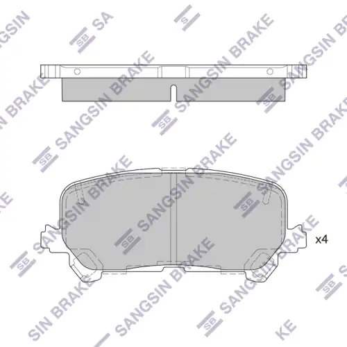 Тормозные колодки дисковые HI-Q SP1996