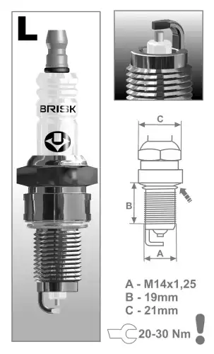 Свеча зажигания BRISK LOR15YS