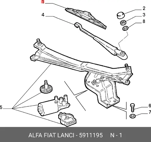 Щетка стеклоочистителя 5911195 FIAT