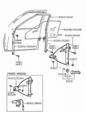 МОТОР СТЕКЛОПОДЪЁМНИКА ЛЕВОЙ ДВЕРИ 9881029010 HYUNDAI