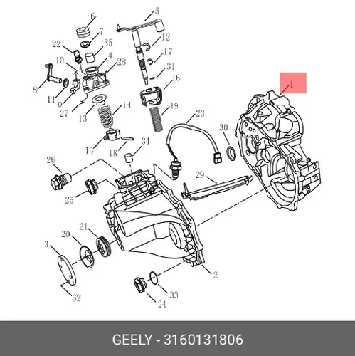 Корпус сцепления 3160131806 GEELY