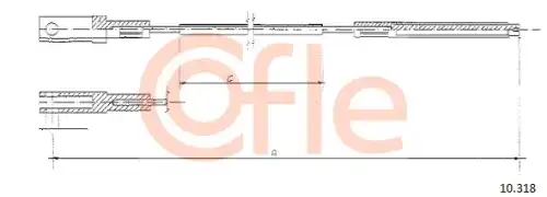 Трос сцепления COFLE 10318
