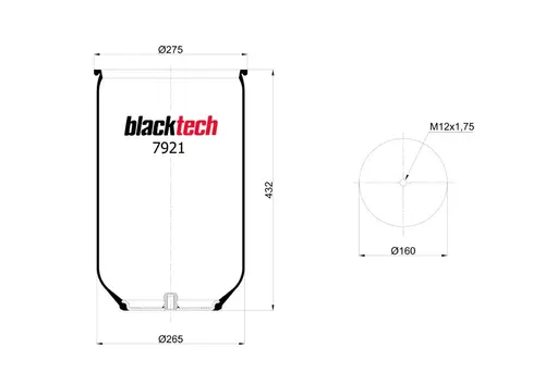 Пневмоподушка BLACKTECH RML7921S
