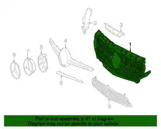 Решетка радиатора MB 117 880 25 00