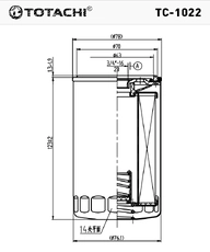 Фильтр масляный TOTACHI TC-1022