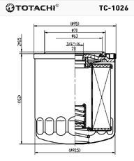 Фильтр масляный TOTACHI TC-1026