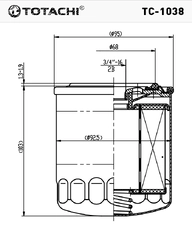 Фильтр масляный TOTACHI TC-1038