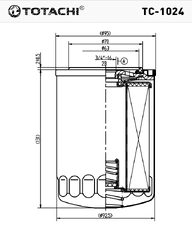 Фильтр масляный TOTACHI TC-1024
