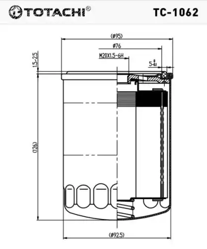 Фильтр масляный TOTACHI TC-1062