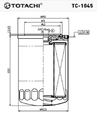 Фильтр масляный TOTACHI TC-1045