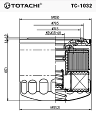 Фильтр масляный TOTACHI TC-1032