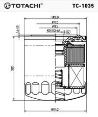 Фильтр масляный TOTACHI TC-1035