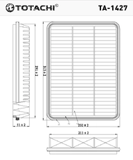 Фильтр воздушный TOTACHI TA-1427