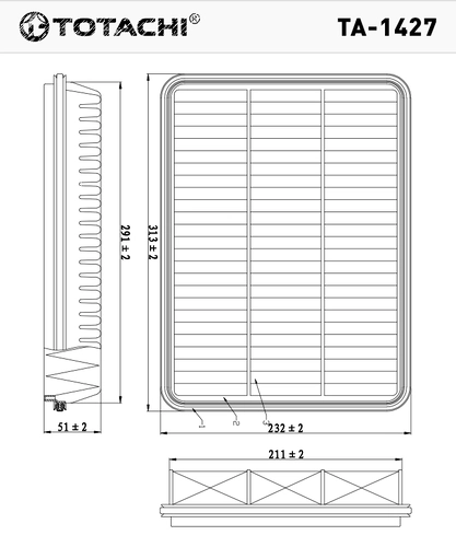 Фильтр воздушный TOTACHI TA-1427