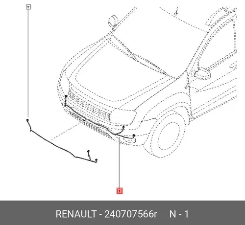 проводка фары противотуманной!\ Renault 240707566R