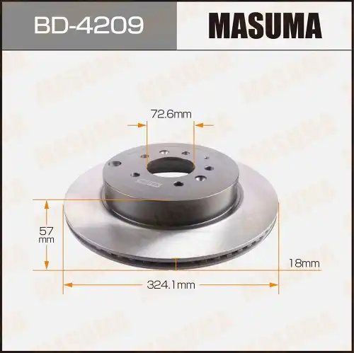 Тормозной диск MASUMA BD4209