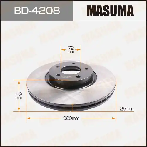 Тормозной диск MASUMA BD-4208