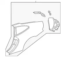 Крыло PORSCHE 99650396105GRV