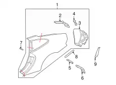 Крыло PORSCHE 99650396105GRV
