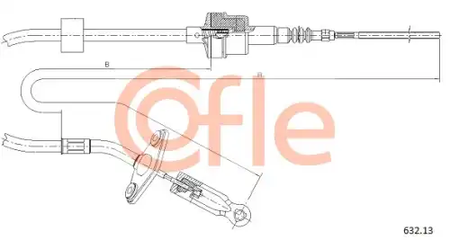 clutch cable ! \PC FIAT STRADA (178E) 632.13 COFLE